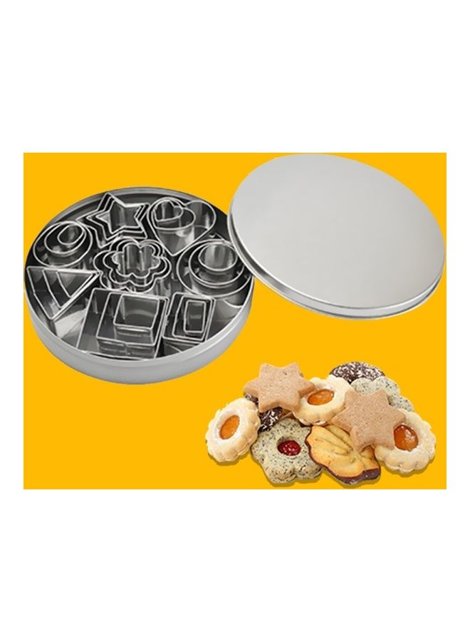 24-Piece Stainless Steel Molds Baking Tools Silver - Image 2