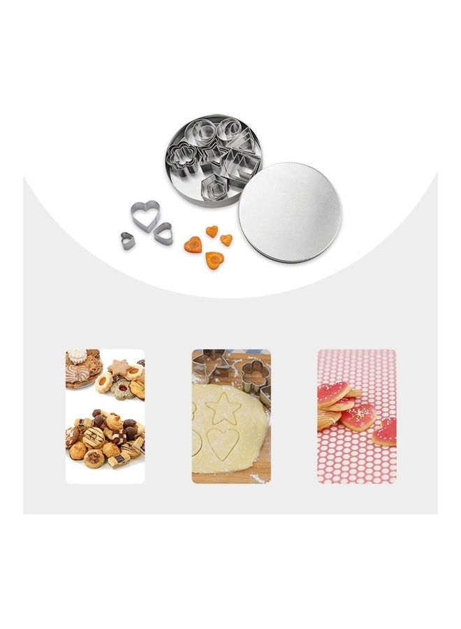 24-Piece Stainless Steel Molds Baking Tools Silver - Image 3