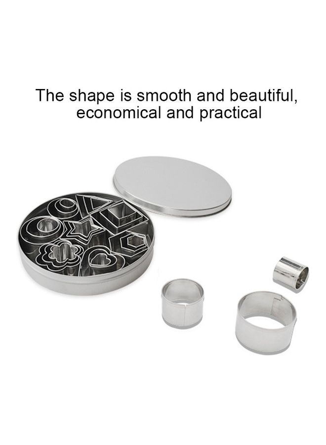 24-Piece Stainless Steel Molds Baking Tools Silver - Image 4