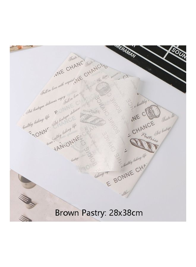 Brown Pastry Cake Greaseproof Baking Paper Brown/White  - Image 2