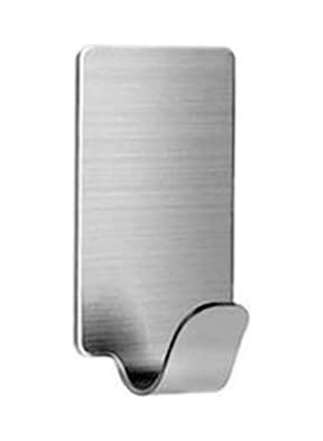 6-Pack Self Adhesive Stainless Steel Wall Hanger Hat Hook Silver