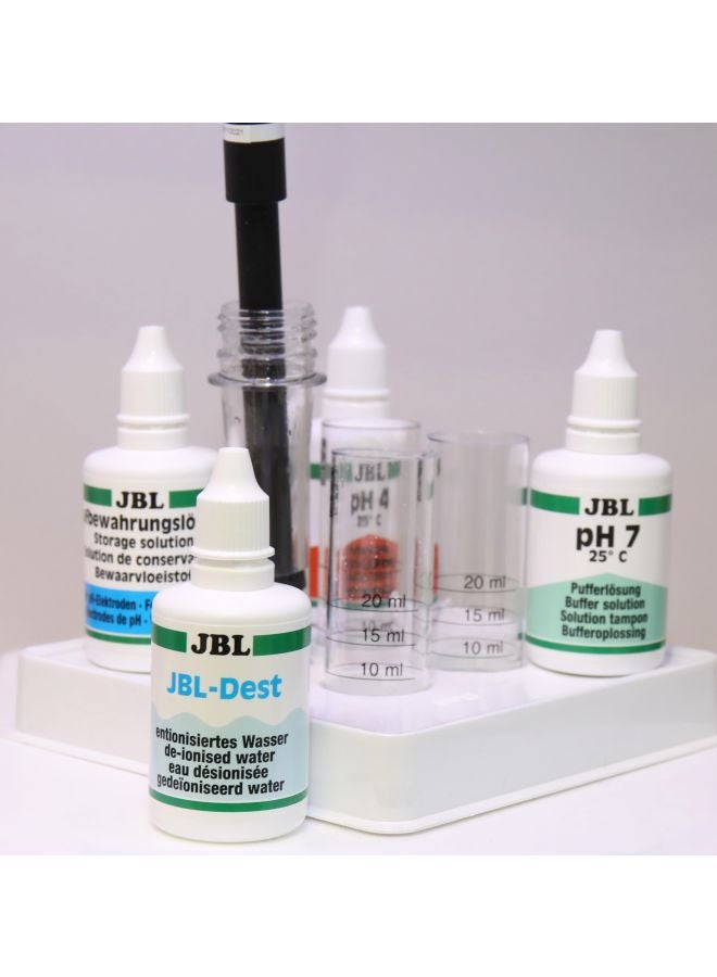 4-Piece ProFlora Cal Calibration Cleaning Set Multicolour pH 7 50 ml, pH 4 Calibration Solutions 50 ml, Distilled Water 50 ml, Cleaning Solution 50ml