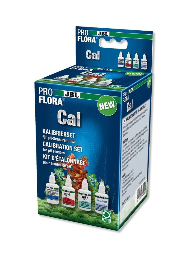 4-Piece ProFlora Cal Calibration Cleaning Set Multicolour pH 7 50 ml, pH 4 Calibration Solutions 50 ml, Distilled Water 50 ml, Cleaning Solution 50ml