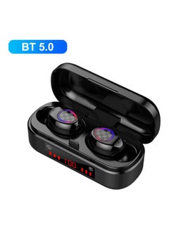 V7 TWS In-Ear Earbuds With Charging Case Set Black