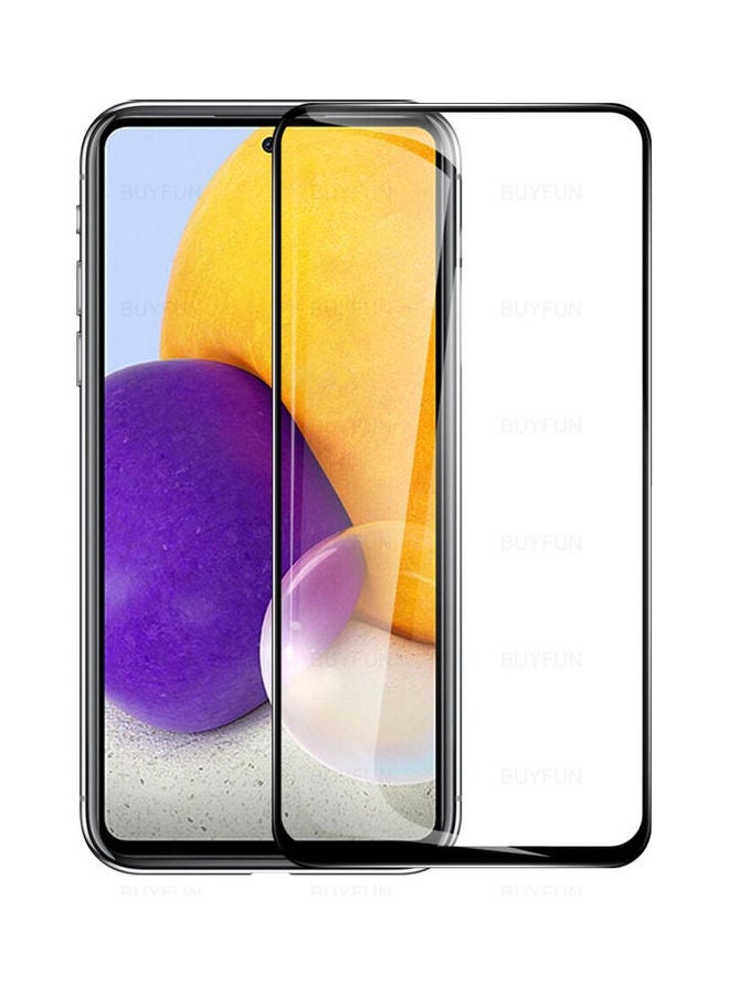 MOCOM 9D Tempered Glass Screen Protector For Samsung Galaxy A72 5G Black/Clear