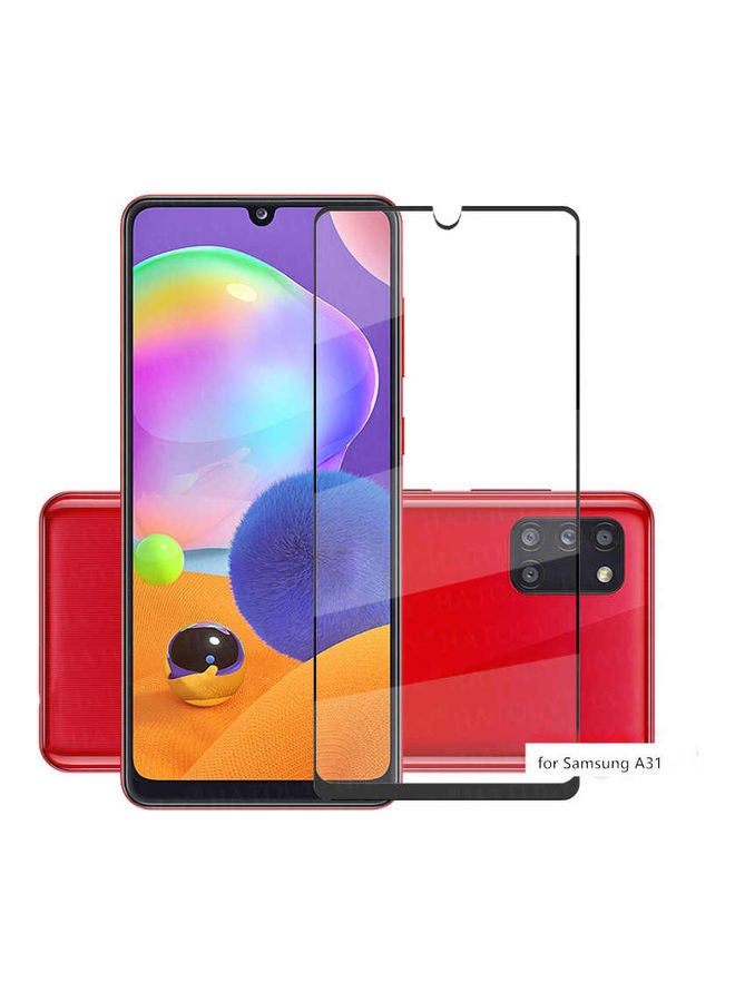 MOCOM 9D Tempered Glass Screen Protector For Samsung Galaxy A31 Black/Clear