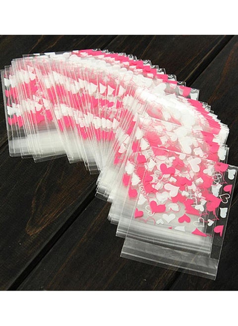 100-Piece Heart Shaped Candy Bags Set Multicolour