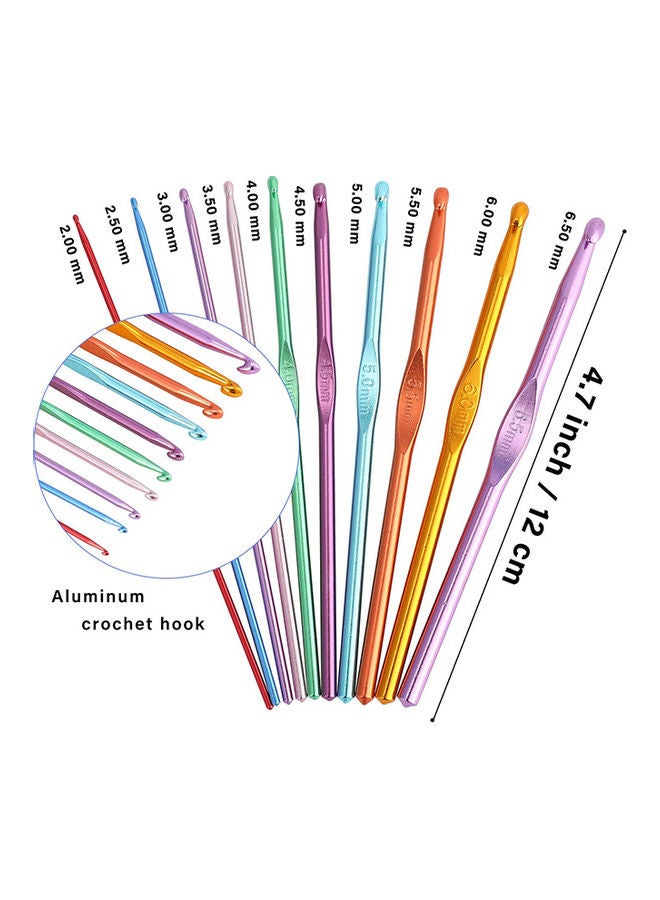 100-Piece Crochet Hooks And Accessories Set Multicolour  - Image 2