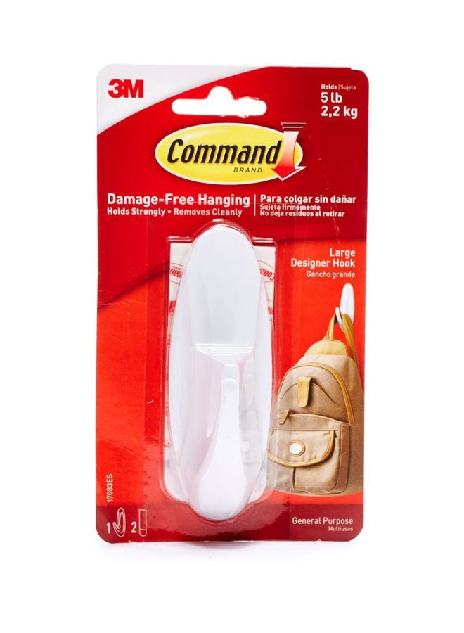 Command Designer Hanging Hook White - Image 2