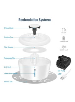 XiuWoo Automatic Pet Drinking Water Fountain White  - Image 2