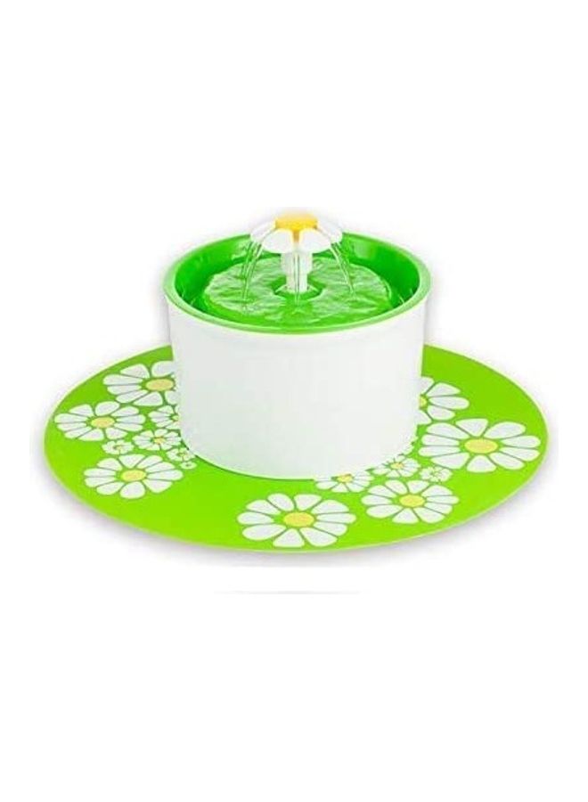 XiuWoo Automatic Pet Drinking Water Fountain White/Green - Image 1
