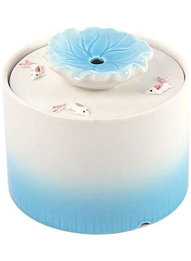 XiuWoo Automatic Pet Drinking Water Fountain White/Blue - Image 1