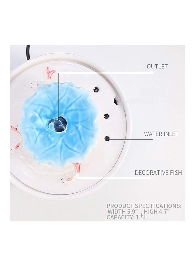 XiuWoo Automatic Pet Drinking Water Fountain White/Blue - Image 3