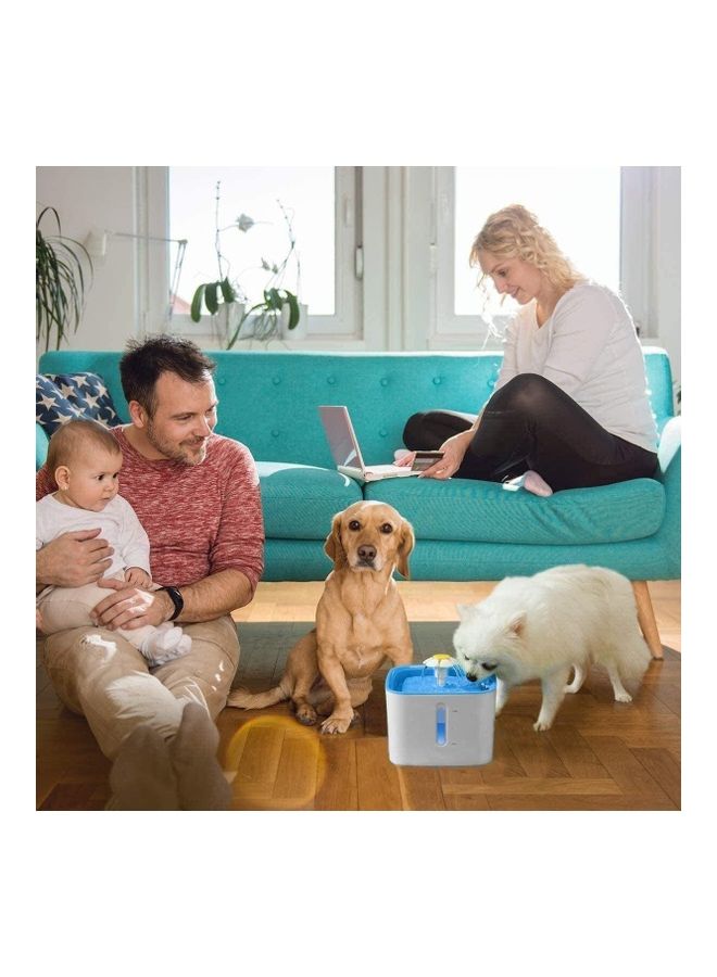 شو وو نافورة آلية لشرب الماء للحيوانات الأليفة أبيض/أزرق - Image 5