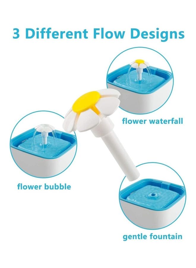 XiuWoo Automatic Pet Water Fountain White/Blue - Image 2