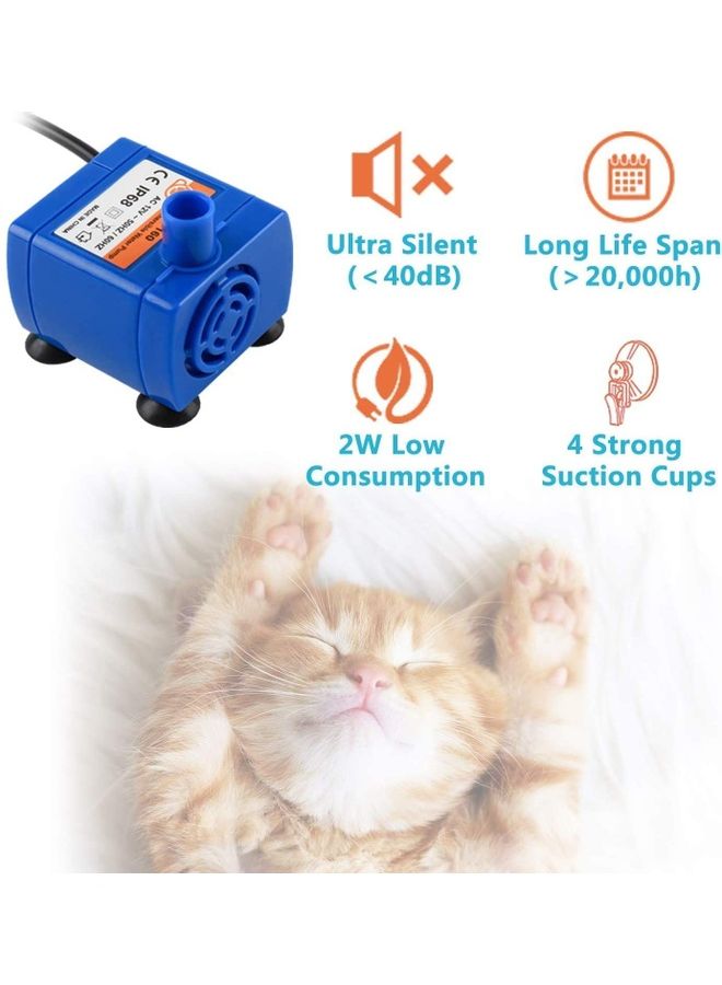 XiuWoo Automatic Pet Water Fountain White/Blue - Image 4