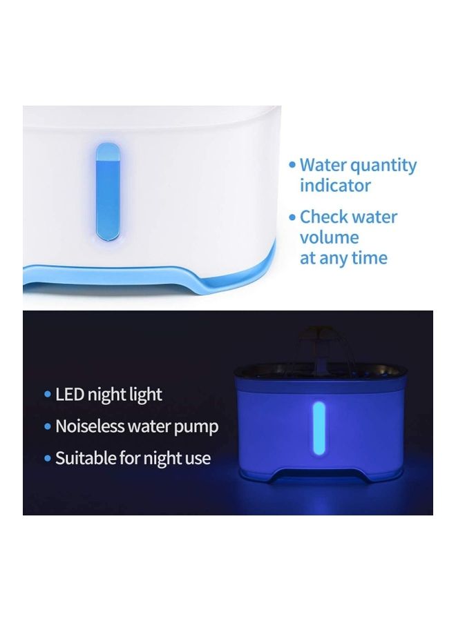 XiuWoo Automatic Pet Drinking Water Fountain White/Blue - Image 2