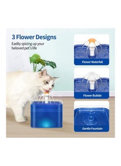 XiuWoo Automatic Pet Drinking Water Fountain Blue  - Image 2