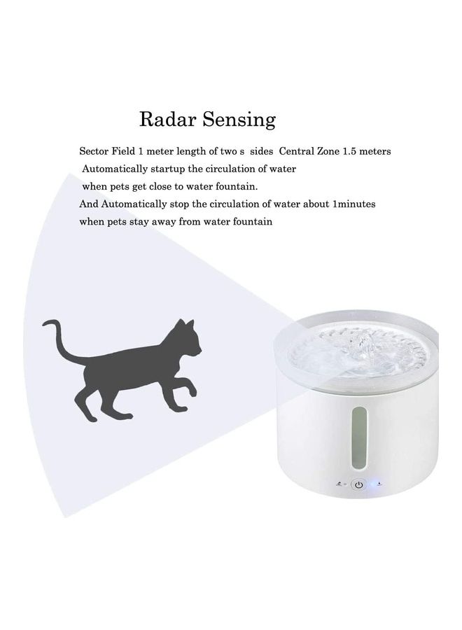 XiuWoo Automatic Pet Drinking Water Fountain White - Image 2