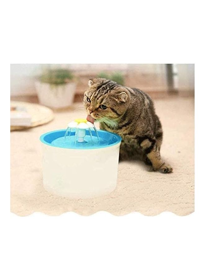 شو وو نافورة آلية لشرب الماء للحيوانات الأليفة أبيض/أزرق - Image 3