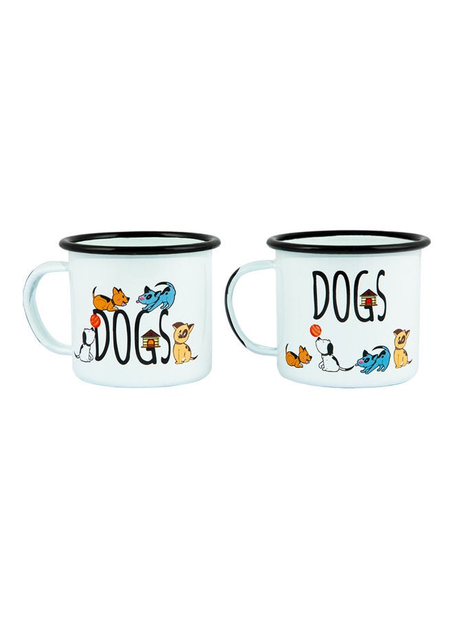 Biggdesign Pack of 2 Dogs Enamel Mugs Set Multicolour 2 x 100ml  - Image 2