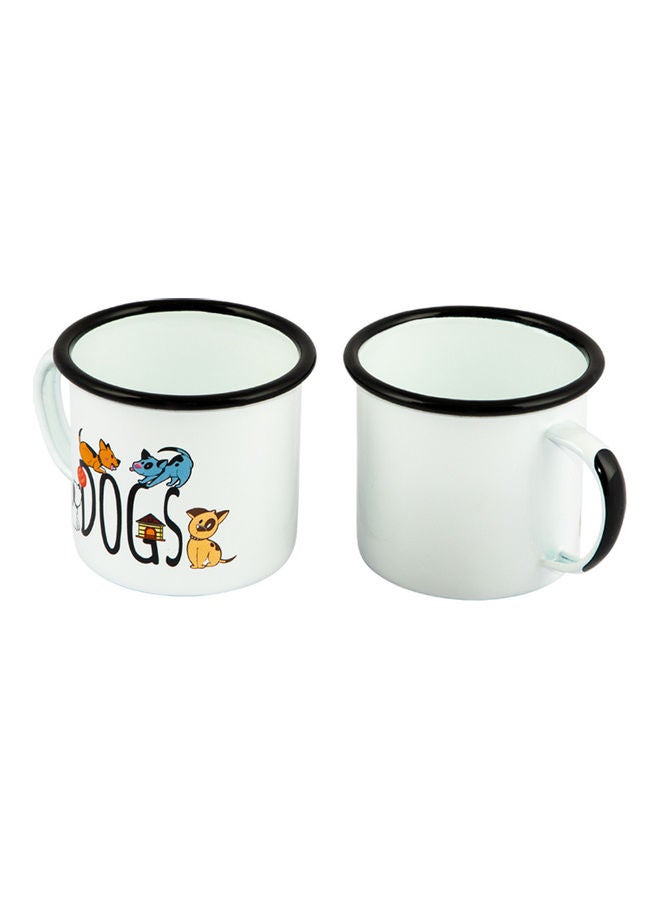 Biggdesign Pack of 2 Dogs Enamel Mugs Set Multicolour 2 x 100ml  - Image 3