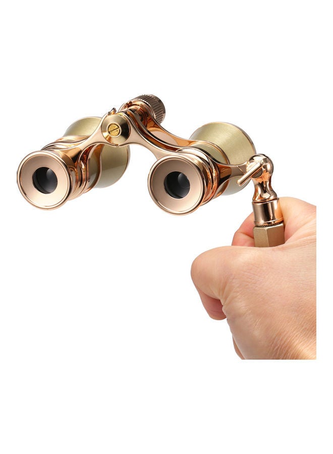 Generic Retro Metal Body Portable Theater Binoculars with Soft Pouch and Cleaning Cloth  - Image 2