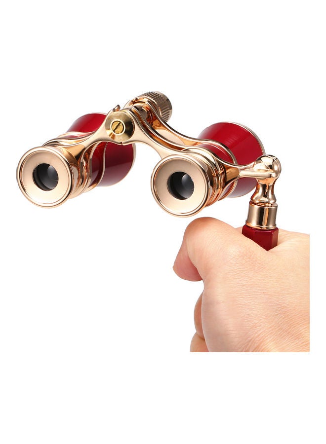 Generic Retro Metal Body Portable Theater Binoculars with Soft Pouch and Cleaning Cloth  - Image 1