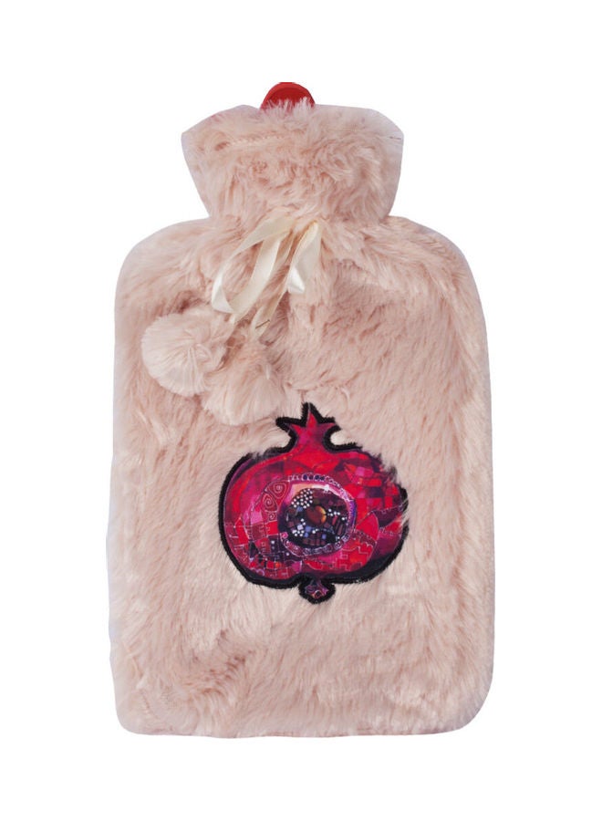 Pomegranate Hot Water Bag With Soft Plush Cover For Pain Relief Beige/Red/Pink 2Liters - v1623051453/N48014456A_1