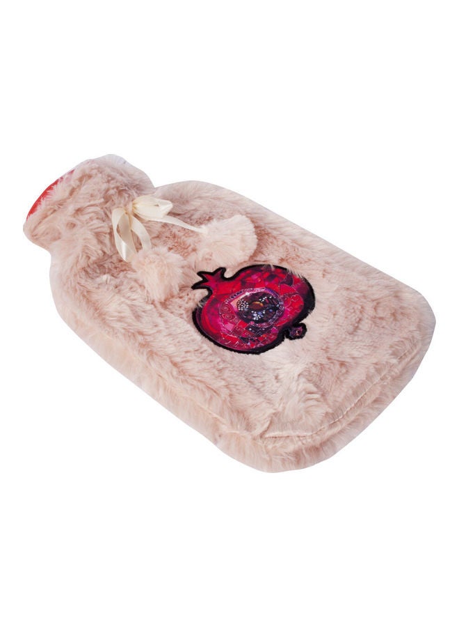 Pomegranate Hot Water Bag With Soft Plush Cover For Pain Relief Beige/Red/Pink 2Liters - v1623051453/N48014456A_4