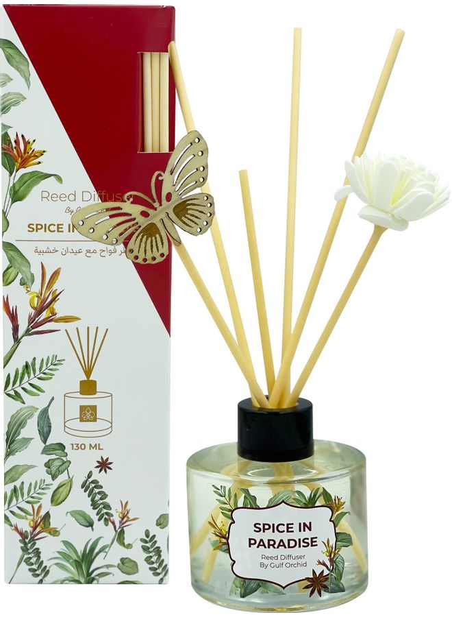 Gulf Orchid - Spice In Paradise Reed Diffuser Clear 130ml - Image 1