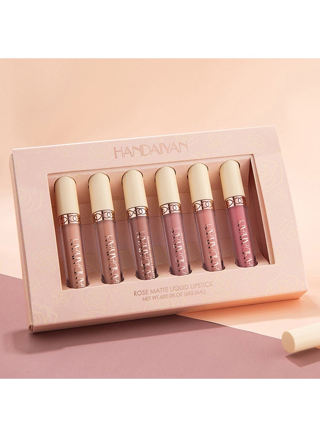 Handaiyan 6-Piece Liquid Lipstick Set Nude Matte  - Image 5