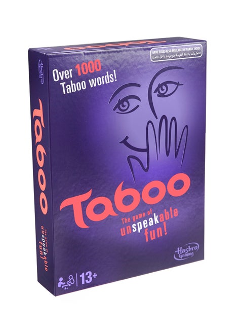 Taboo Board Game (English)- Fast-Paced Clue-Giving Guessing Game, 100+ Updated Phrases, Timer & Game-Changer Die, Ages 13+