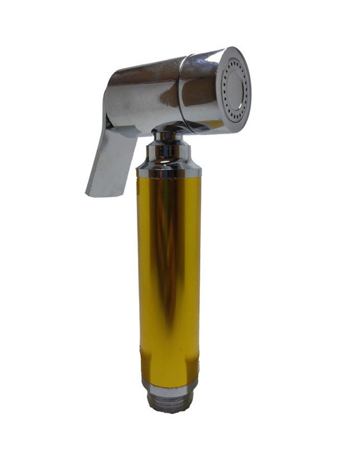 Shattaf Hand Shower Complete Set With Pipe Yellow/Silver  - Image 1
