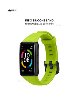 Soft Silicone Replacement Strap For Huawei Band 6 Light Green