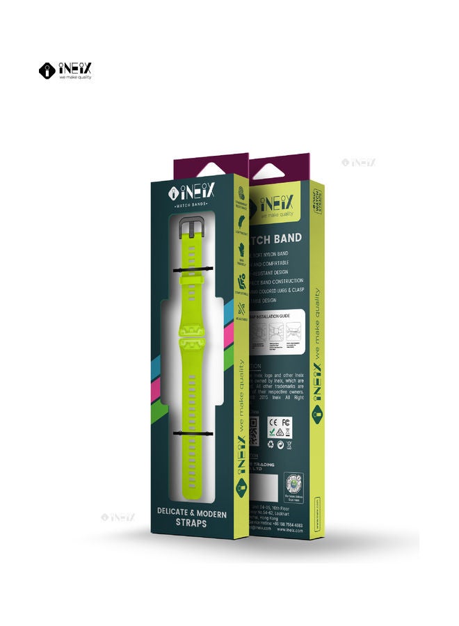 INEIX - Soft Silicone Replacement Strap For Huawei Band 6 Light Green - Image 1