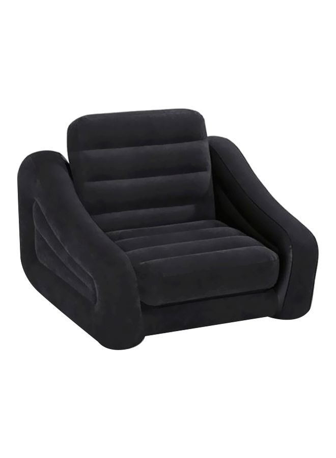 انتكس كرسي قابل للنفخ بتصميم قابل للسحب أسود 109 x 218 x 66متر - Image 1