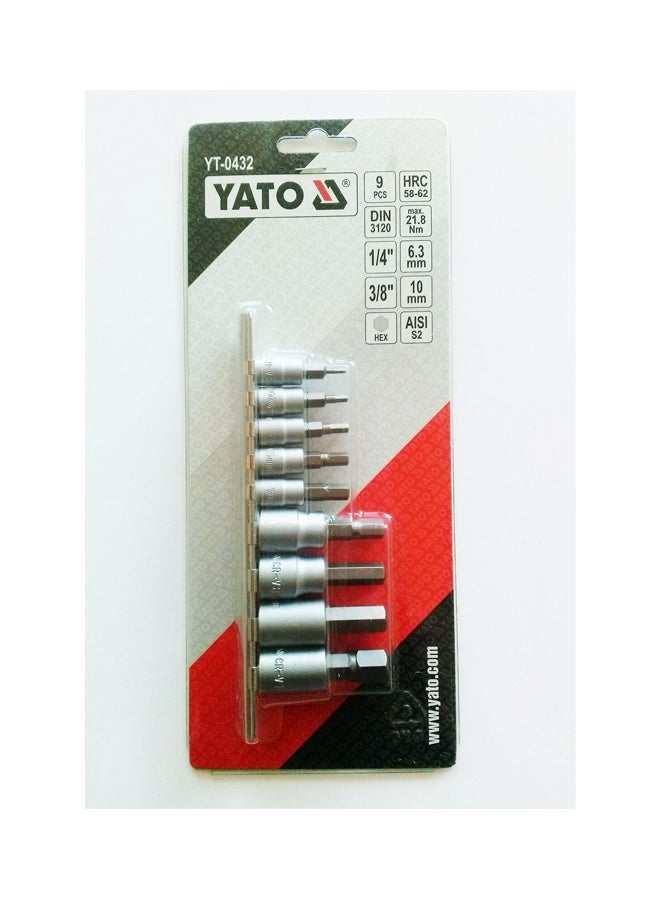 ياتو طقم لقم من 9 قطع رمادي 75x100سم - Image 3