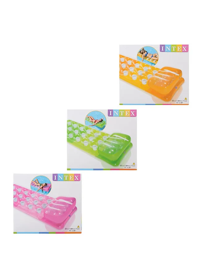 INTEX 18-Pocket Fashion Inflatable Floating Mats - Assortment 1.88mx71cm