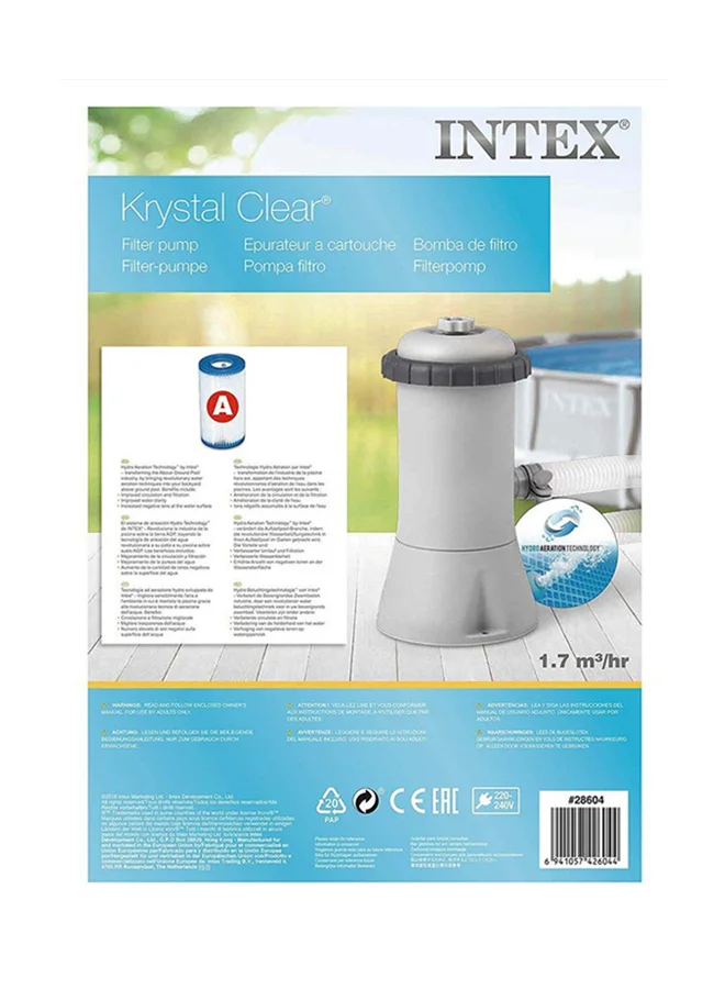 INTEX Krystal Clear Cartridge Filter Pump - 530 GPH