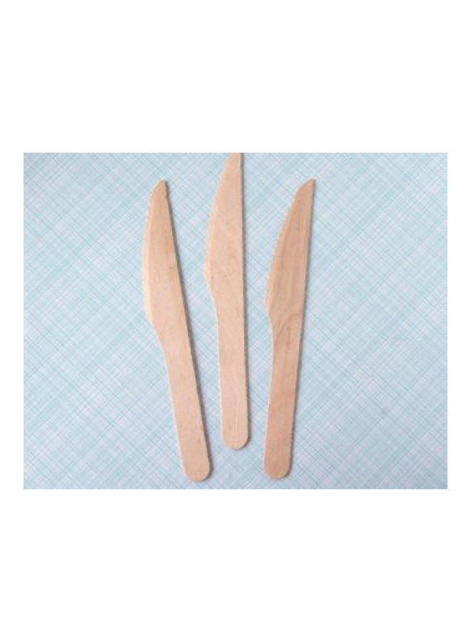 50-Piece Disposable Wooden Knife Beige 90grams - v1623054809/N48014984A_5