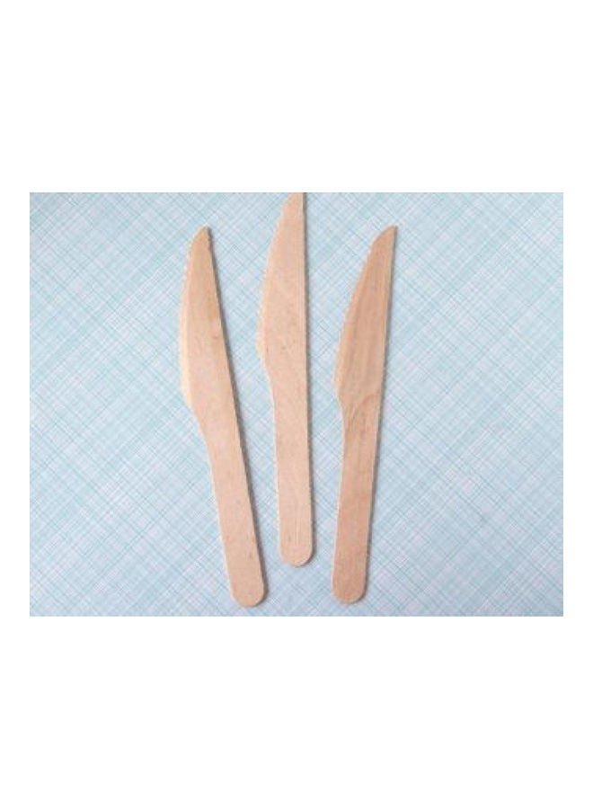SNH 50-Piece Disposable Wooden Knife Beige 90grams  - Image 5