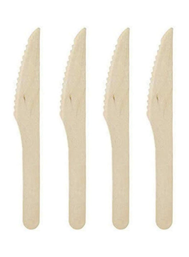 50-Piece Disposable Wooden Knife Beige 90grams - v1623054809/N48014984A_6