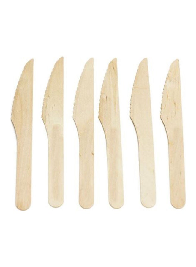 50-Piece Disposable Wooden Knife Beige 90grams - v1623054810/N48014984A_4