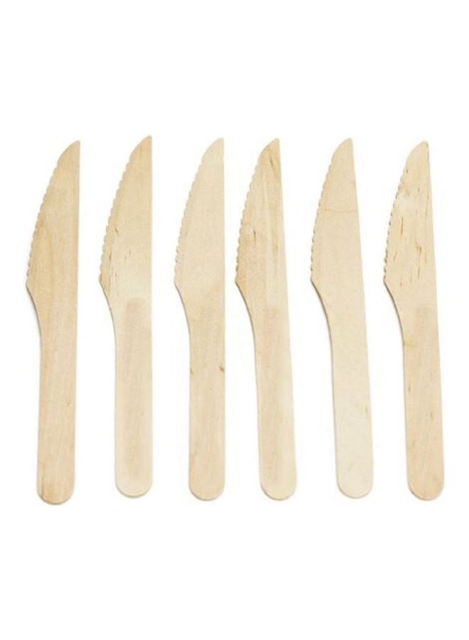 SNH 50-Piece Disposable Wooden Knife Beige 90grams  - Image 4