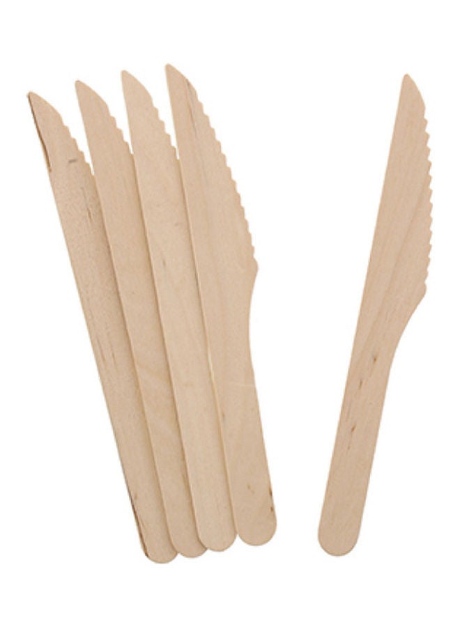 50-Piece Disposable Wooden Knife Beige 90grams - v1623054810/N48014984A_7