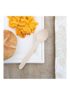SNH 50-Pieces Disposable Wooden Spoon Beige 18grams  - Image 3