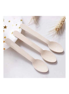 SNH 50-Pieces Disposable Wooden Spoon Beige 18grams  - Image 5