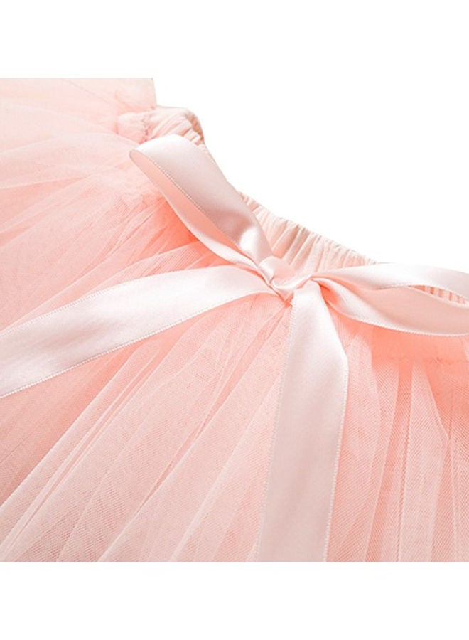 We Happy 1st Birthday Baby Girl Princess Party Costume Dress Peach - Image 4