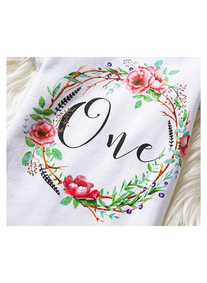 We Happy 1st Birthday Baby Girl Princess Party Costume Dress Red - Image 3